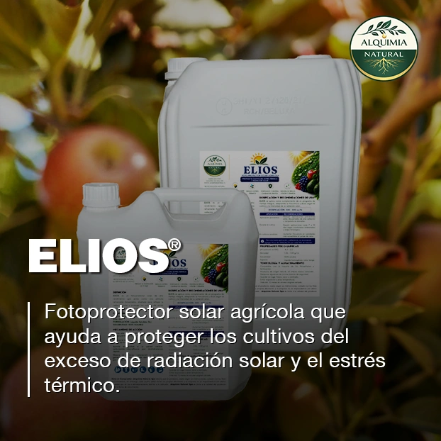 ELIOS fotoprotector solar agrícola para protección contra radiación solar y estrés térmico